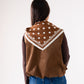 Orla Spotted Neck Scarf In Coffee Mix