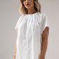 Paige Pleat Front Blouse In White