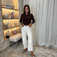 Willow Long Sleeve Top In Coffee