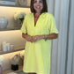 Kendra Denim Shirt Dress In Yellow