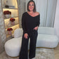 Polly Layered Knit Top In Black