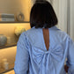 Danni Stripe Shirt With Bow In Blue
