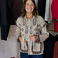 Kendra Fringed Jacket In Taupe