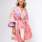 Polly Balloon Sleeve Dress In Pink Print