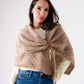 Polly Chain Detail Knit Scarf In Taupe