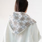 Polly Diamond Knit Neck Scarf In Taupe