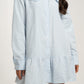 Polly Frill Collar Dress In Blue Stripe