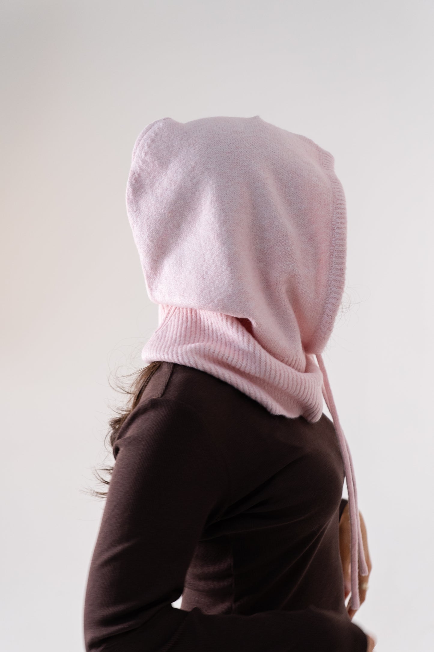 Polly Knit Hood In Rose Pink