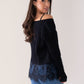 Polly Layered Knit Top In Black