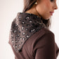 Polly Leopard Knit Neck Scarf In Chocolate