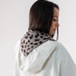 Polly Leopard Knit Neck Scarf In Taupe