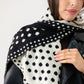 Polly Polka Dot Scarf In Black