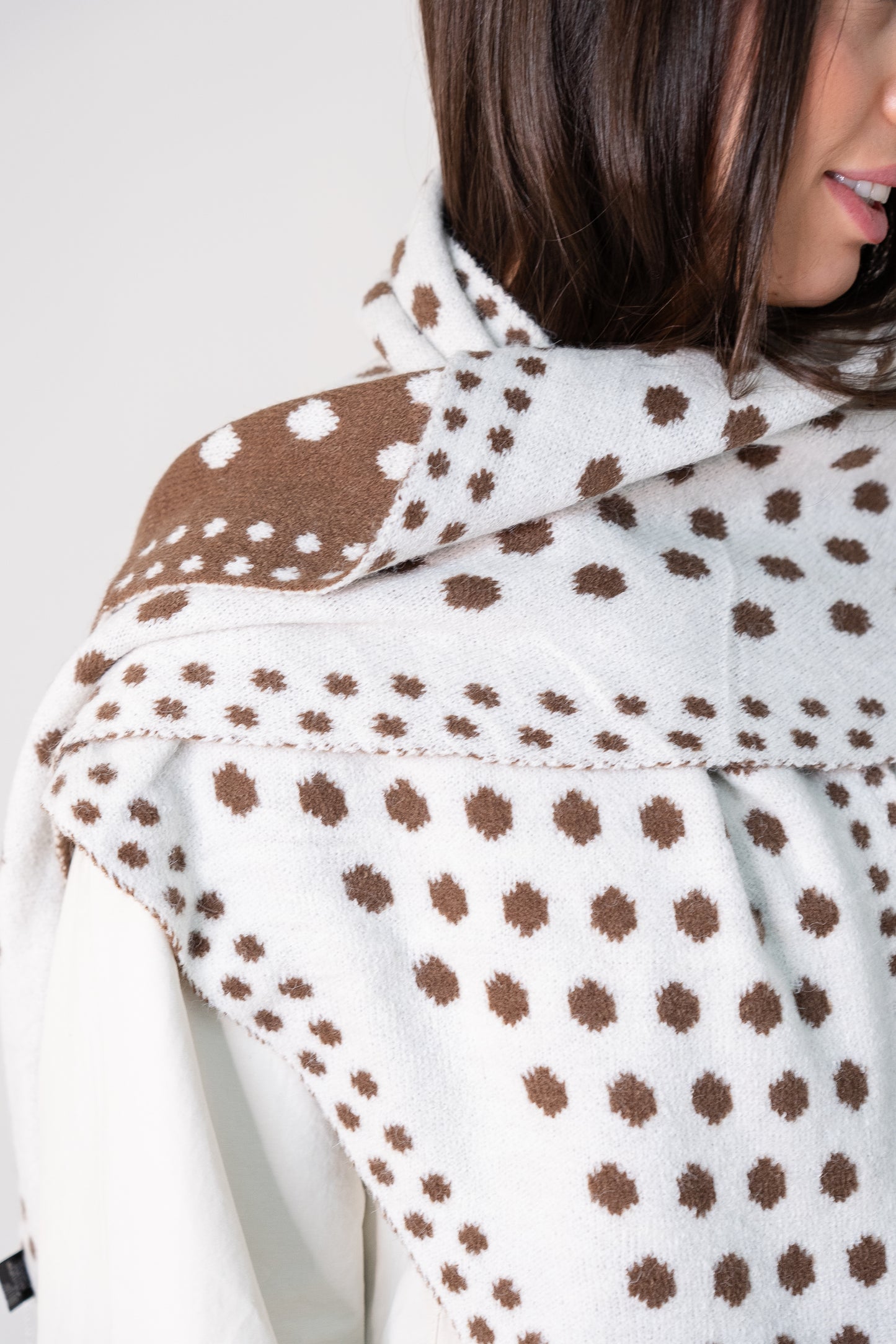 Polly Polka Dot Scarf In Chocolate