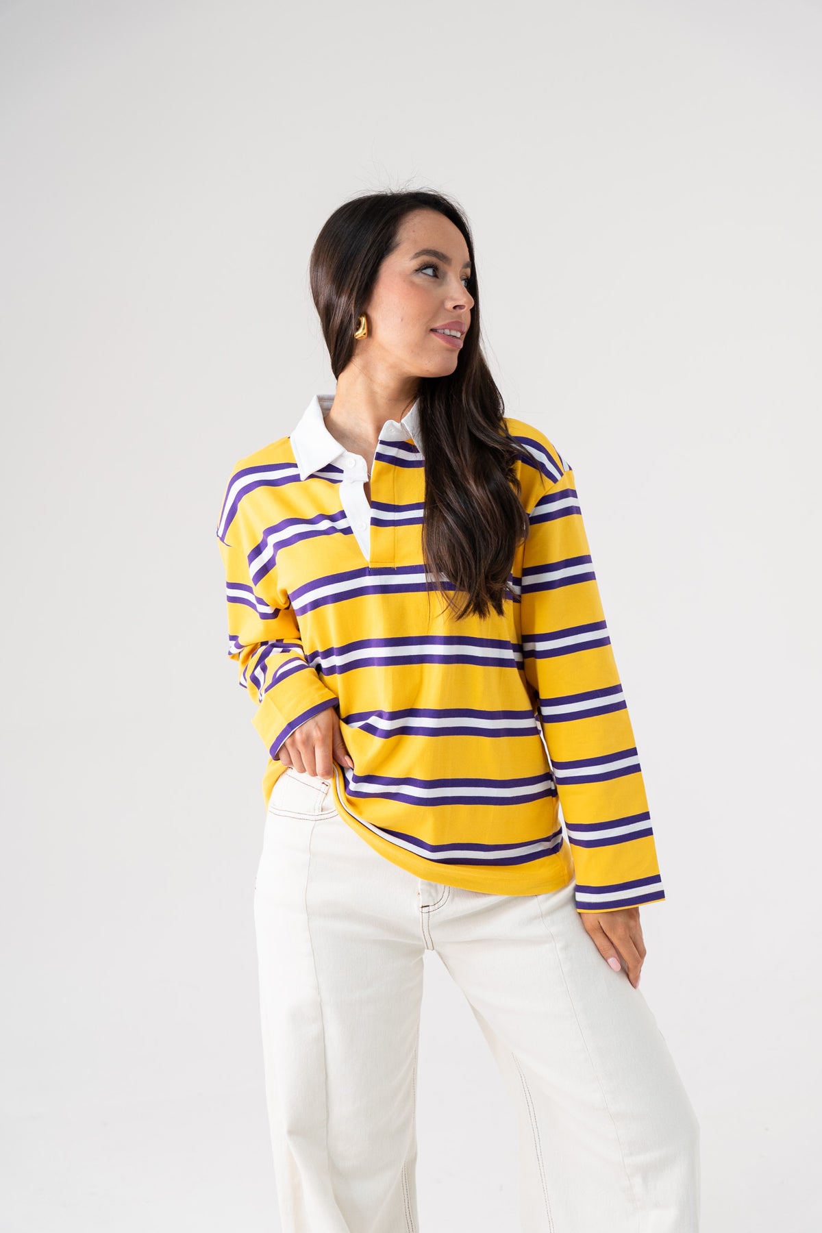 Polly Rugby Top In Yellow Mix
