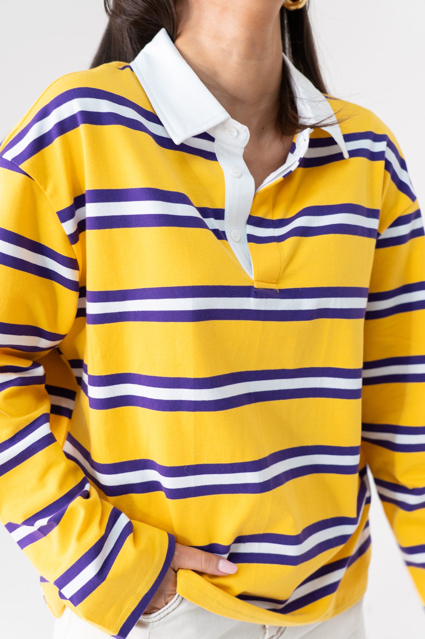 Polly Rugby Top In Yellow Mix