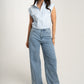 Polly Sleeveless Cargo Jacket In Blue