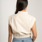 Polly Sleeveless Cargo Jacket In Neutral