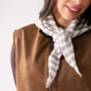 Polly Stripe Knit Neck Scarf In Taupe