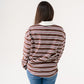 Polly Stripe Rugby Top In Brown