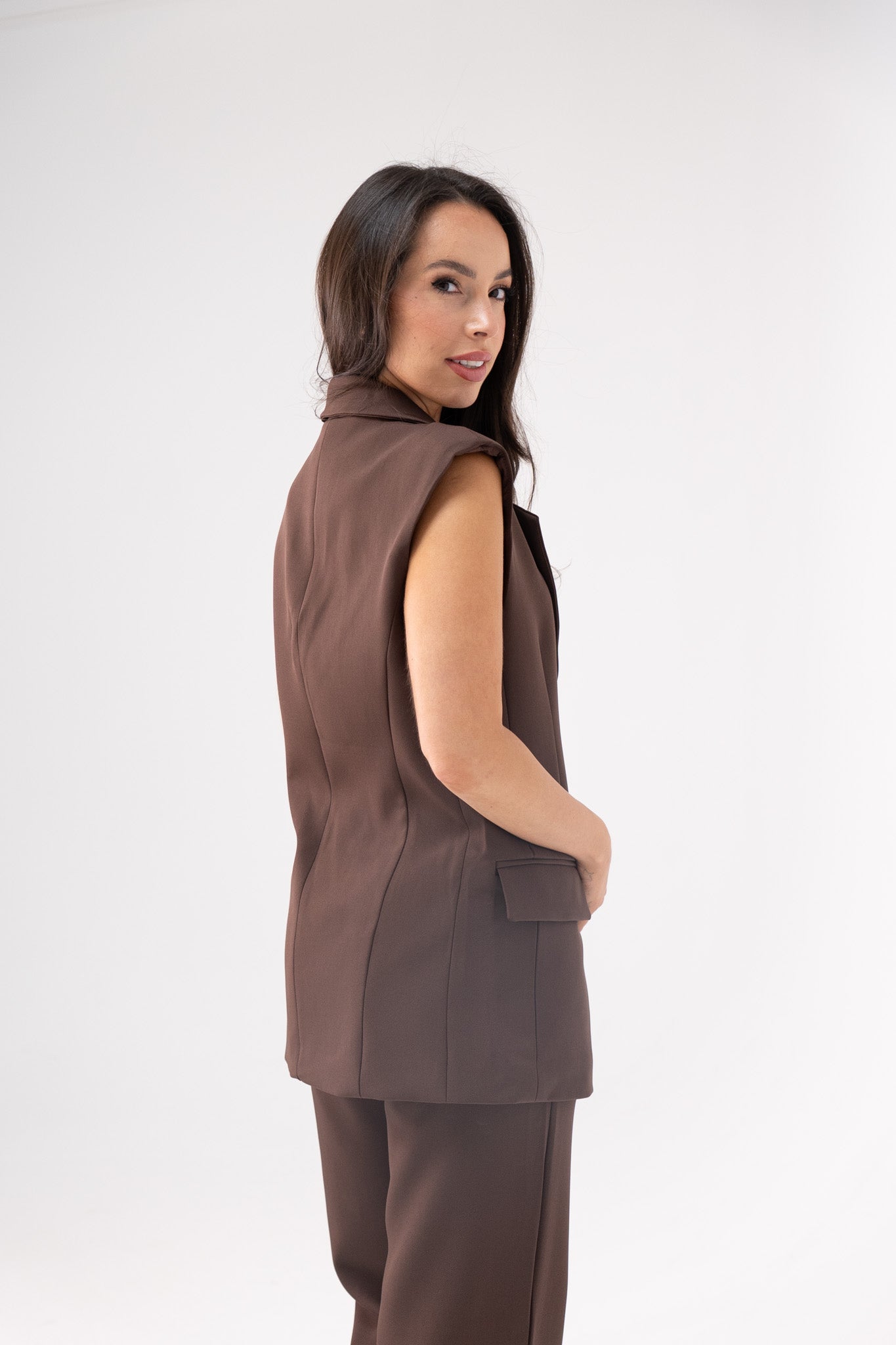 Polly Waistcoat In Chocolate