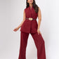 Polly Straight Leg Trousers In Bordeaux
