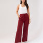 Polly Straight Leg Trousers In Bordeaux