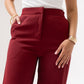 Polly Straight Leg Trousers In Bordeaux