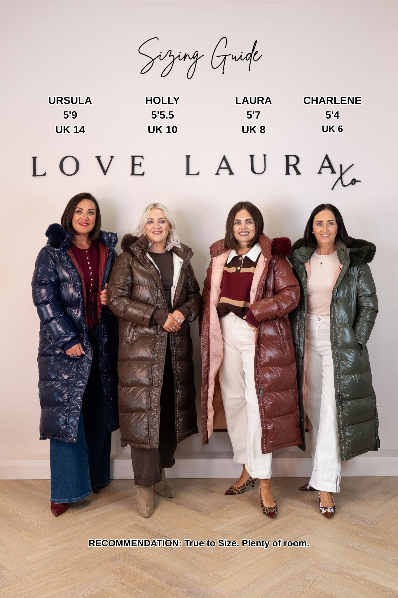 Love Laura Puffa Coat In Khaki