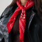 Orla White Print Neck Scarf In Red