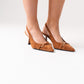 Sadie Faux Suede Slingback Heel In Camel