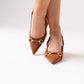 Sadie Faux Suede Slingback Heel In Camel