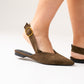 Sadie Faux Suede Slingback Pump In Olive