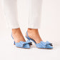 Sadie Polka Dot Bow Heels In Blue