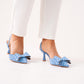 Sadie Polka Dot Bow Heels In Blue
