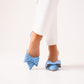 Sadie Polka Dot Bow Heels In Blue