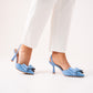 Sadie Polka Dot Bow Heels In Blue