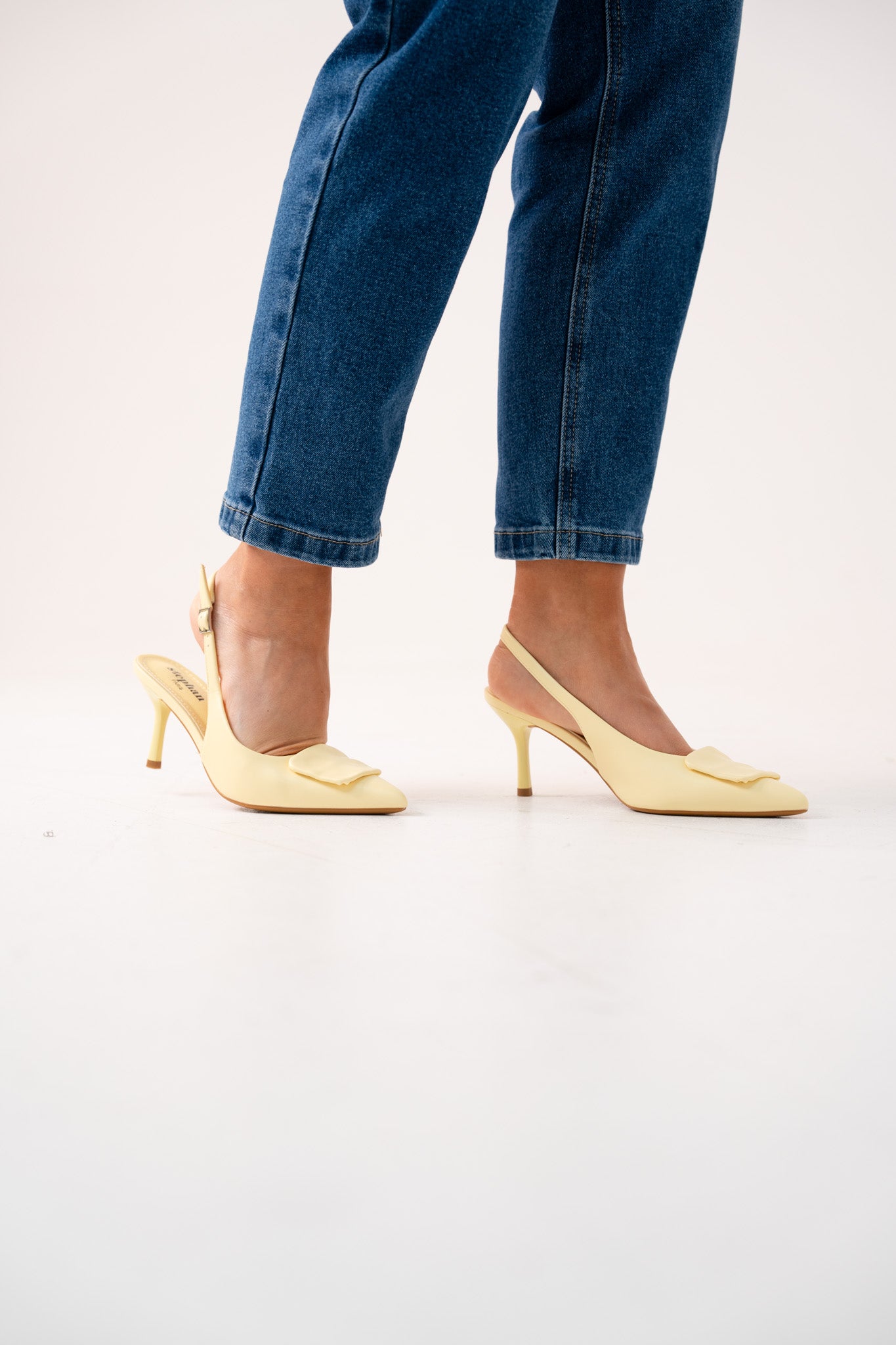 Sadie Slingback Heel In Lemon