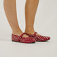 Sadie Embellished Flats In Red