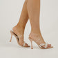 Sadie Pearl Trim Perspex Mule In Neutral