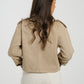 Samantha Crop Cargo Jacket In Beige