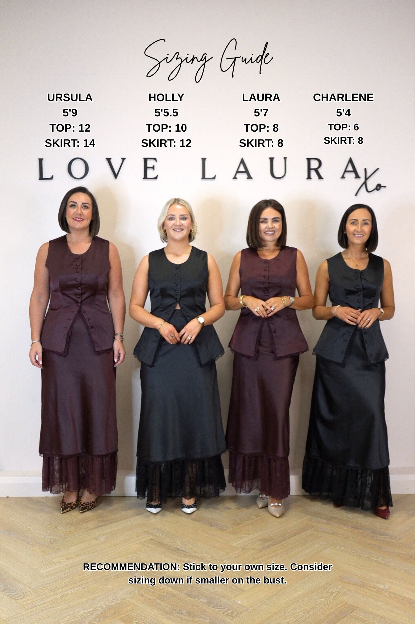 Love Laura Lace Trim Satin Skirt In Black