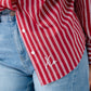 Love Laura Stripe Shirt In Red