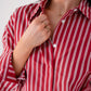 Love Laura Stripe Shirt In Red