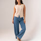 Taylor Asymmetric Sleeveless Knit In Beige