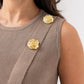 Taylor Asymmetric Sleeveless Knit In Taupe