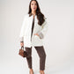 Taylor Contrast Collar Jacket In Cream