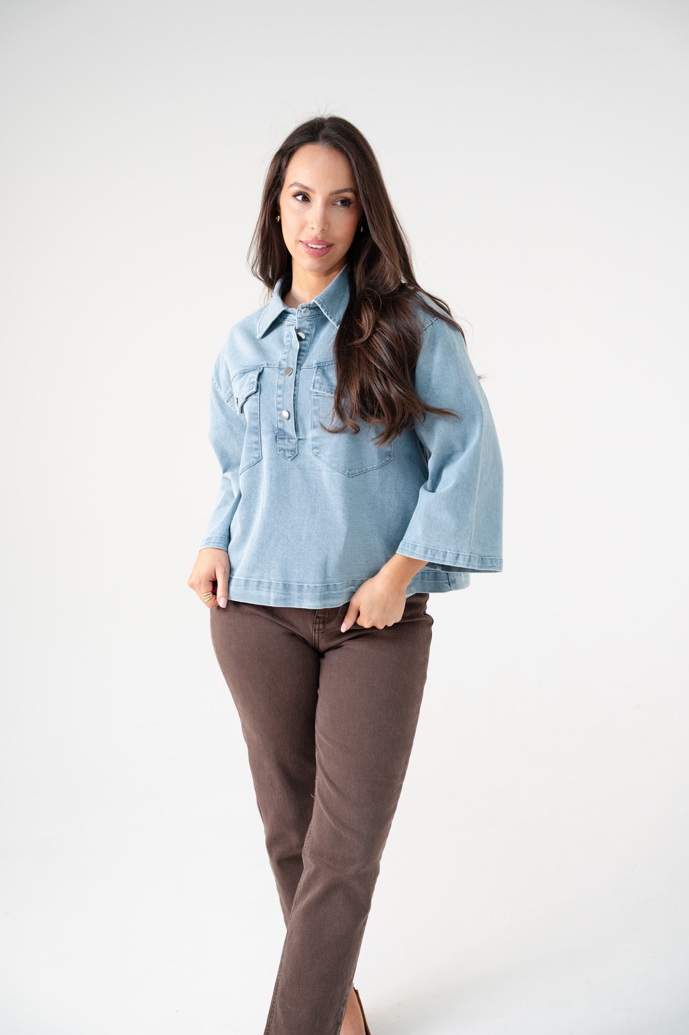 Taylor Denim Shirt In Light Wash