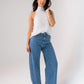 Taylor High Neck Polka Dot Top In White
