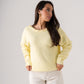 Ella Neck Detail Jumper In Lemon