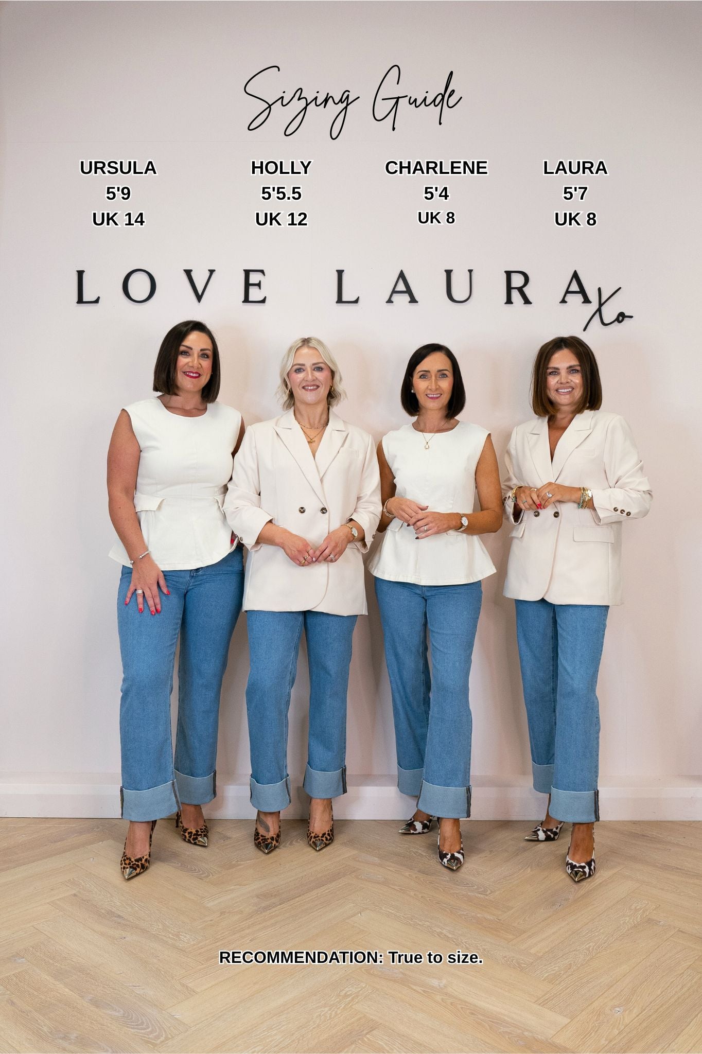 Love Laura Chocolate Trim Turn Up Jeans In Denim